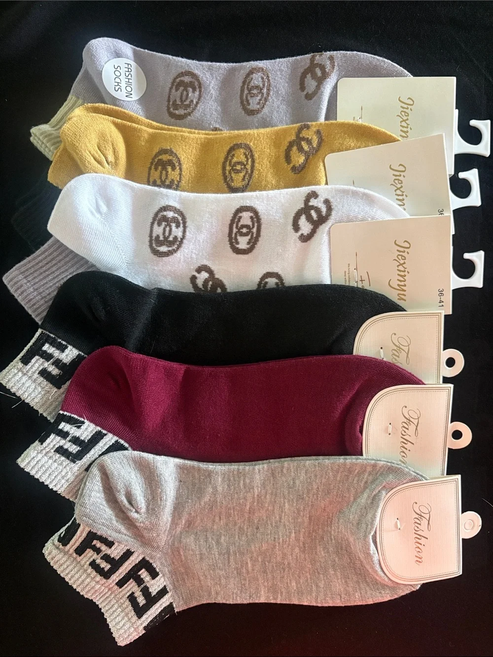 Fashion Ankle Socks - Pack of Assorted Colors Set Of 6